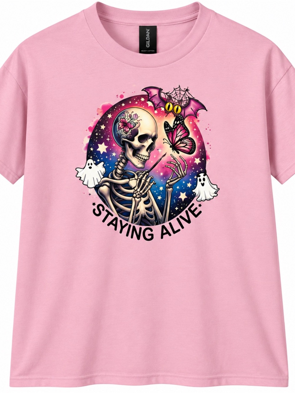 Adult Medium NWOT Staying Alive Graphic Tee